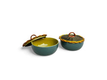 Load image into Gallery viewer, Curry Serving Bowl with Cane Lid – Peacock