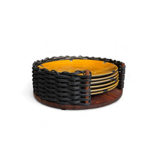 Load image into Gallery viewer, Cottage Basket with Breakfast plates - Amber and Black