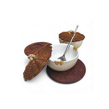 Load image into Gallery viewer, Soup Bowl with Cane Lid, Plate & Steel Spoon – Pearla