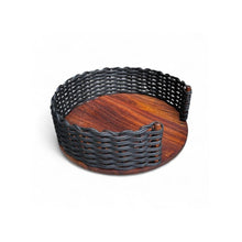 Load image into Gallery viewer, Cottage Basket with Breakfast plates - Amber and Black
