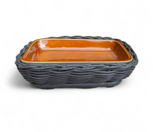 Load image into Gallery viewer, Cottage Country Bake Rectangle Basket - Amber & Grey