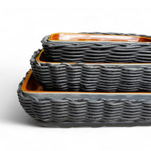 Load image into Gallery viewer, Cottage Country Bake Rectangle Basket - Amber & Grey