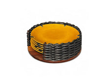 Load image into Gallery viewer, Cottage basket with Dinner Plates - Amber and Black