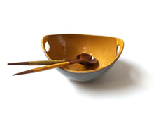 Load image into Gallery viewer, Boat Salad Server Set - Grey-Mustard