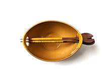 Load image into Gallery viewer, Boat Salad Server Set - Grey-Mustard