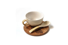 Load image into Gallery viewer, Soup Cup with Etched Saucer and Spoon - Pearla