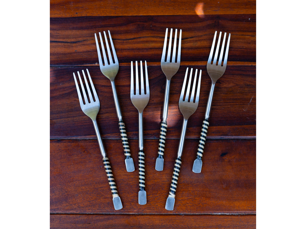 Wicker Yin-Yang Cane - Table Fork