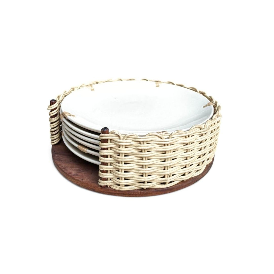 Breakfast Plate with Cottage Basket - Pearla