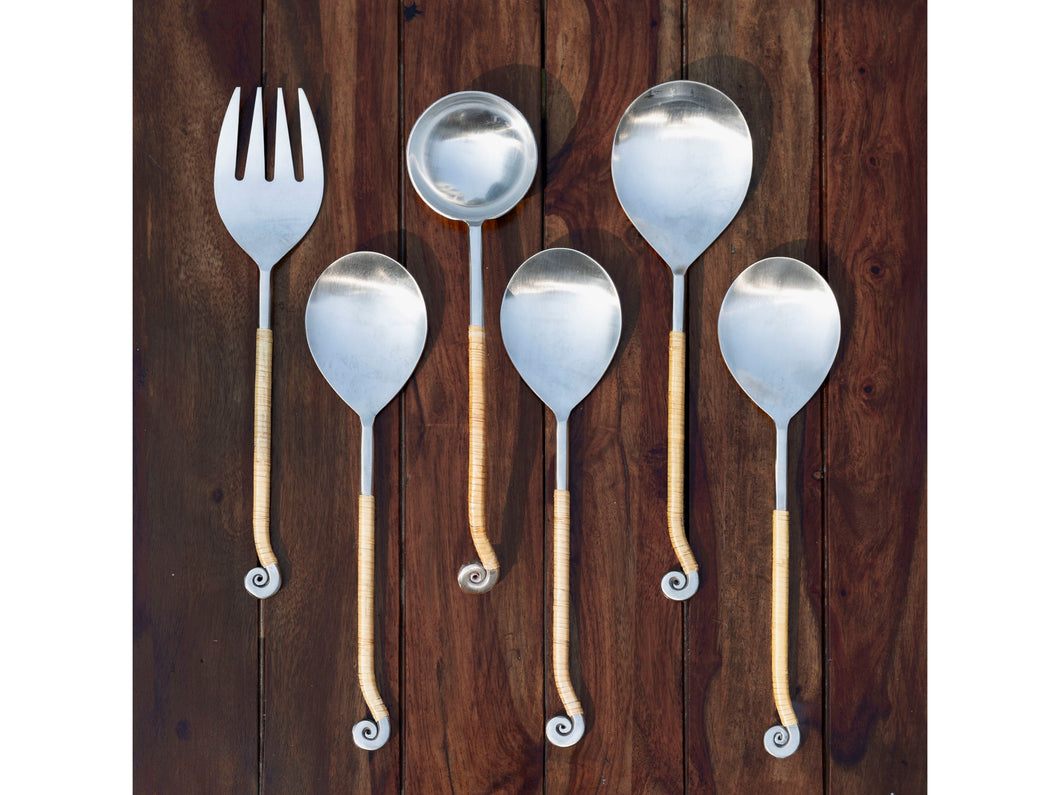 Wicker All-Season Cane - Party Serving Set