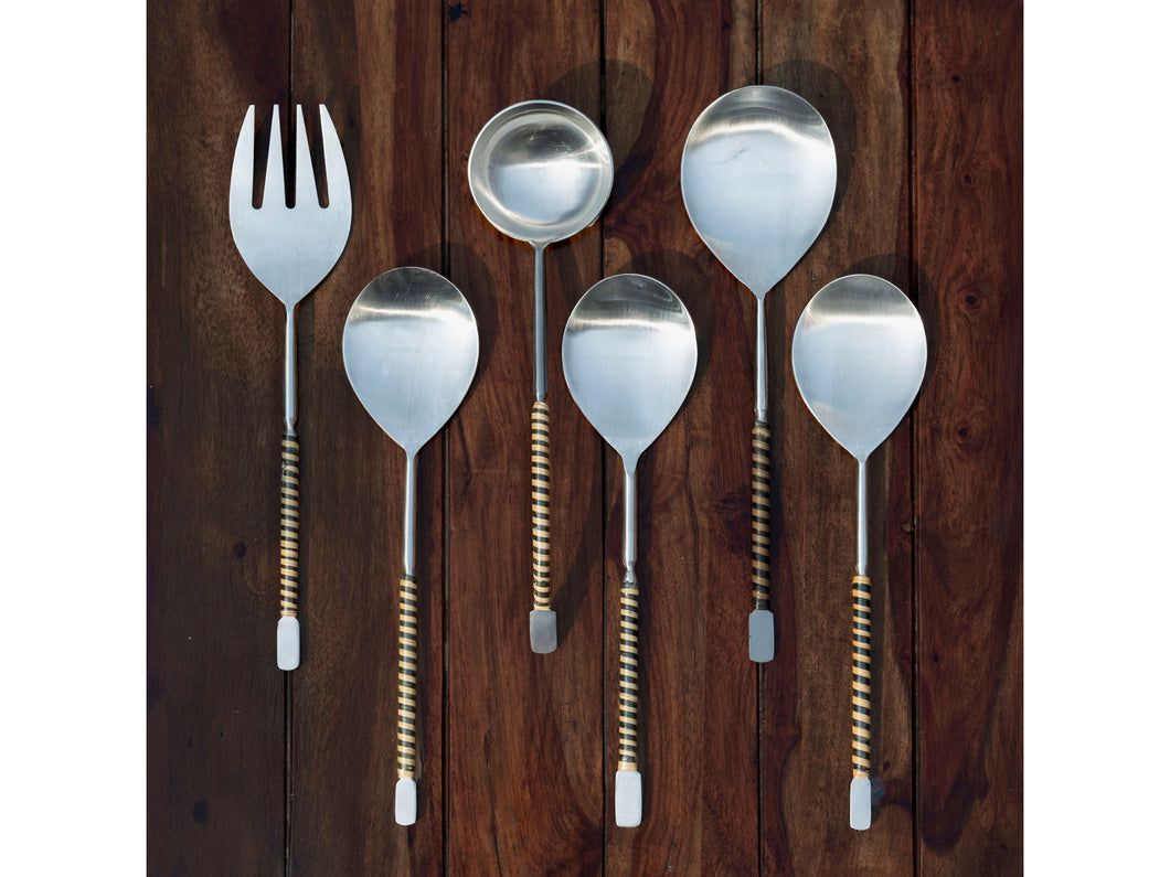 Wicker Yin-Yang cane - Party Serving Set