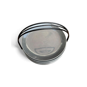 Breakfast Plate with Caddy - Grey