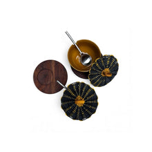 Load image into Gallery viewer, Soup Bowl with Cane Lid, Plate &amp; Steel Spoon – Amber
