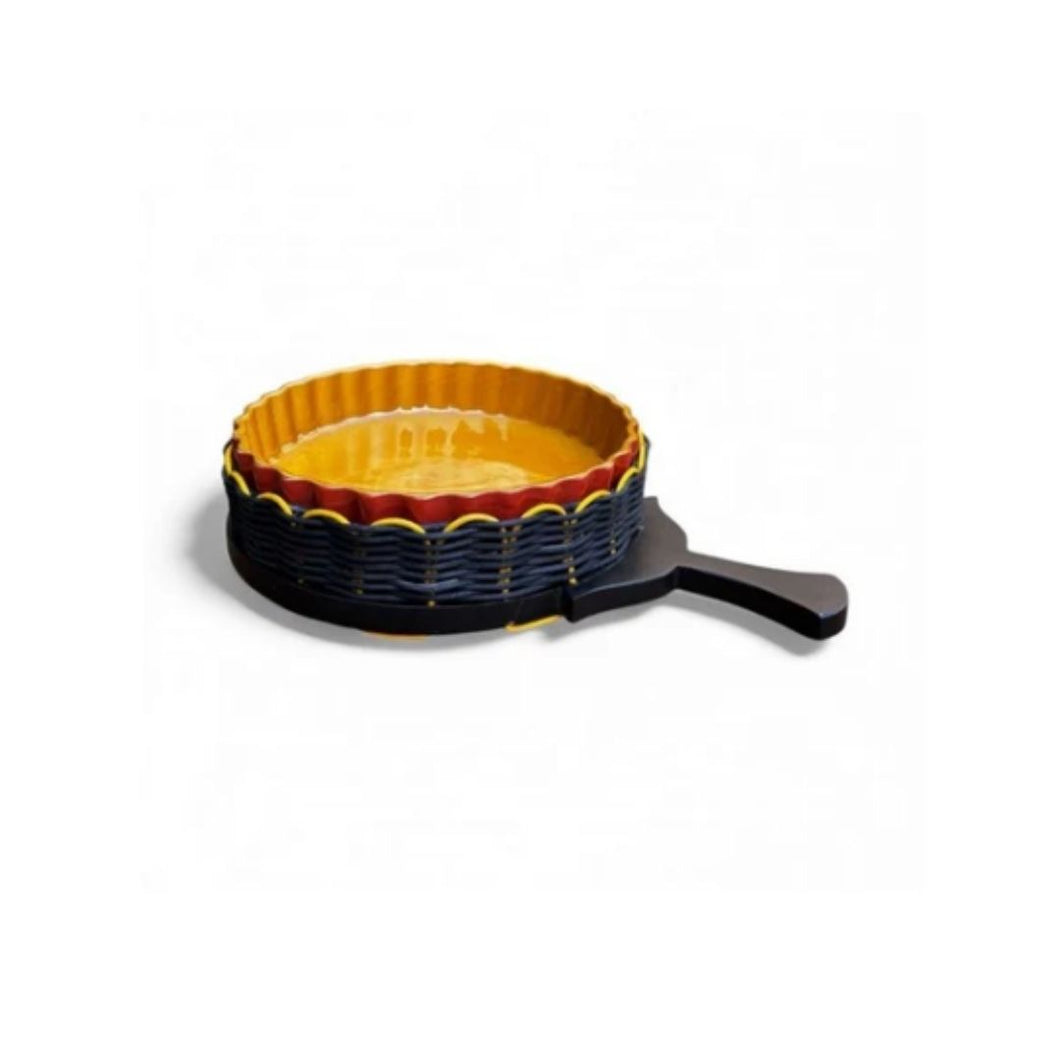 Cottage Country Quiche Basket - Large (Amber & Burnt Orange)