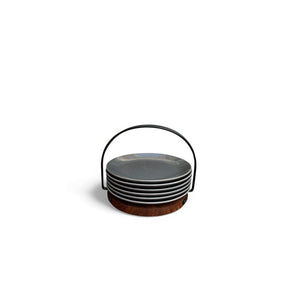 Breakfast Plate with Caddy - Grey