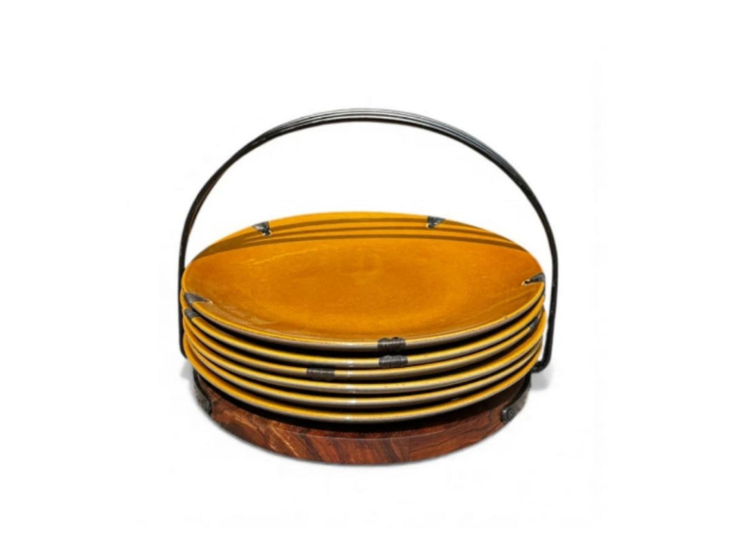 Caddy Breakfast Plates - Amber