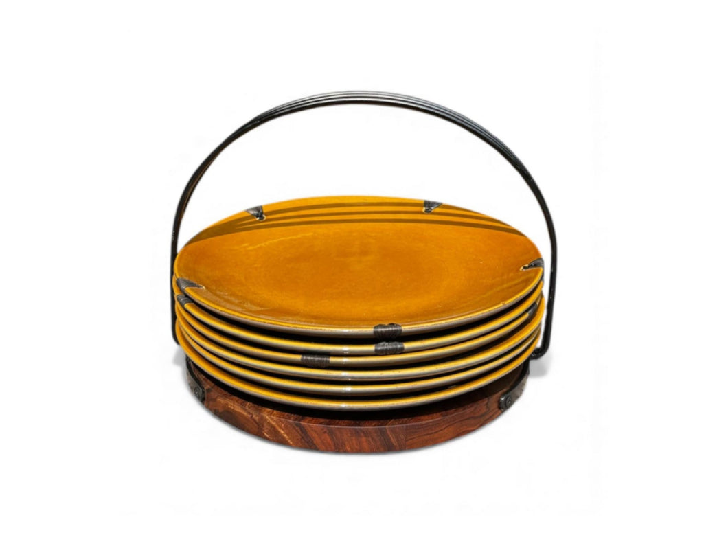 Caddy Dinner Plates - Amber