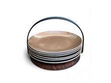 Load image into Gallery viewer, Caddy Dinner Plates - Brown and Grey

