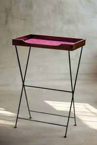 Pukur Tray Stand- Fuchsia