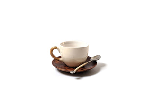 Cappuccino Cup with Plate and Spoon - Pearla