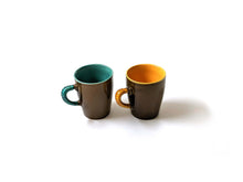 Load image into Gallery viewer, Everyday Mediterranean Mugs (Set of 2) - Olive-Firozi &amp; Olive-Mustard

