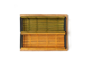 Loom Cutlery Organiser - Green-Yellow