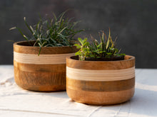 Load image into Gallery viewer, Wooden Planters (Set of 2)
